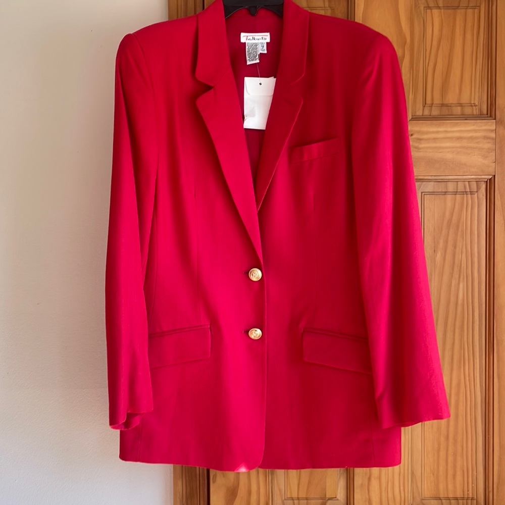 Talbots red blazer
